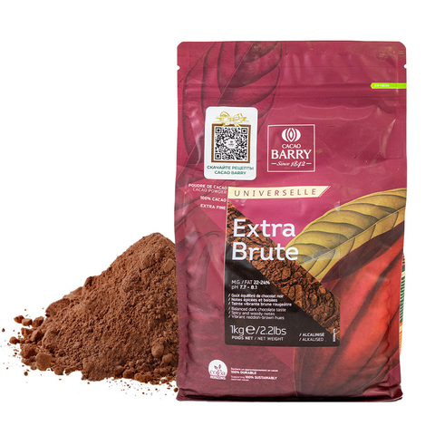 Какао порошок Cacao Barry Extra Brute 22/24%, 1 кг (DCP-22BOEXB-RT-89B)