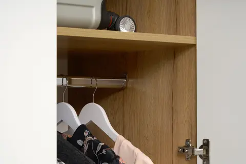 Шкаф 2-х створчатый Евро ШК-01 крафт / белый