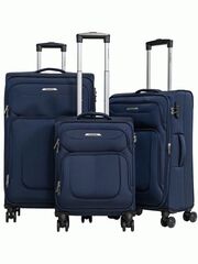 Чемодан Redmond тканевый облегченный ручная кладь Синий NF06L20NV 54х20х38 см без расширения6