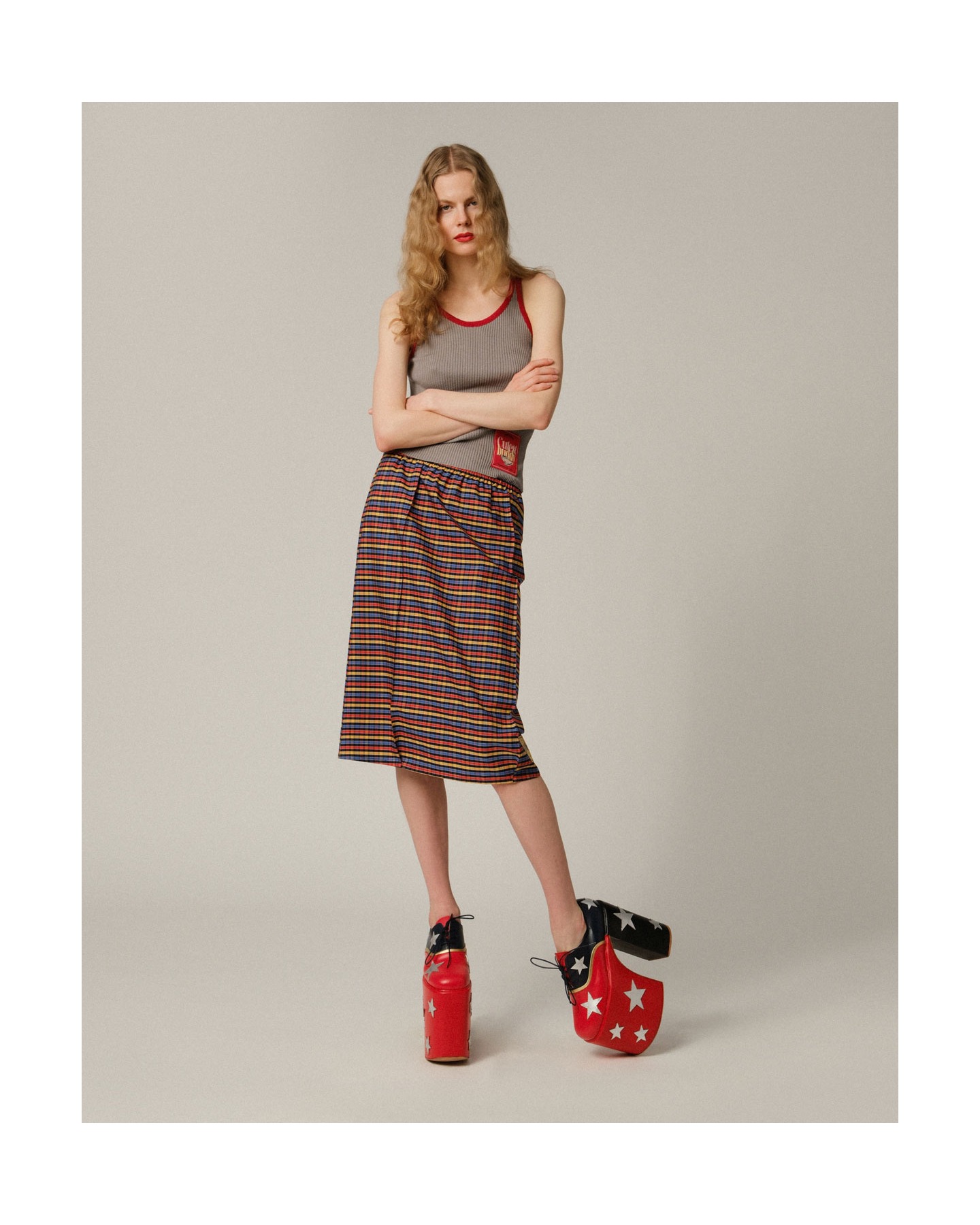 Юбка миди на резинке