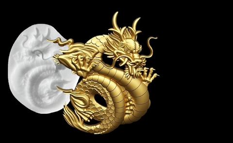 Силиконовый молд № 0308 Китайский дракон правый