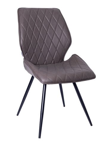 Стул LA ALTA OSTIN 180 экокожа шоколад, каркас круглый черный