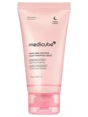 Medicube PDRN Pink Caffeine Night Wrapping Mask ночная маска-плёнка с ПДРН и кофеином