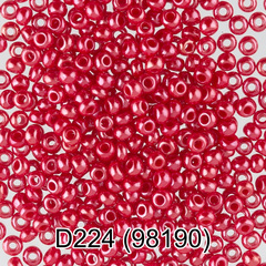 Бисер Чехия "GAMMA" круглый 4 10/0 2.3 мм D224 красный ( 98190 )