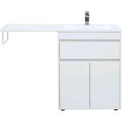Aquanet 239216 Тумбас раковиной Токио 130 R напольная 1 ящик 2 фасада цвет белый глянец (239216) фото