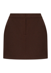 Юбка трапеция в шоколадном цвете