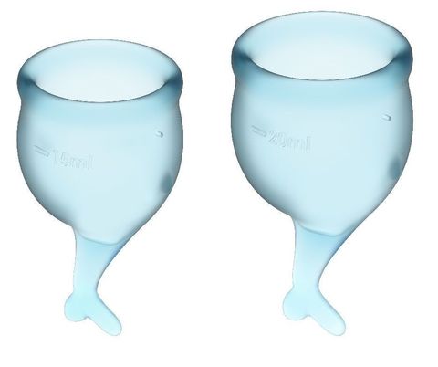 Набор голубых менструальных чаш Feel secure Menstrual Cup - Satisfyer 4002231