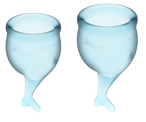 Набор голубых менструальных чаш Feel secure Menstrual Cup - Satisfyer 4002231