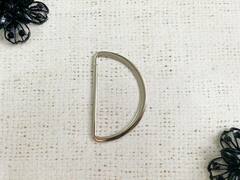 Полукольцо металлическое, р. 34х18 мм, никель