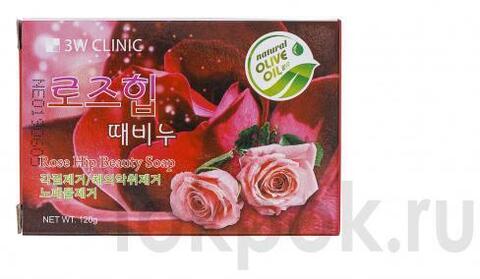 Мыло для лица и тела с экстрактом розы 3W Clinic Rose Hip Beauty Soap, 120 гр