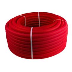 Труба ПНД гофрированная защитная 18-20 для труб PE-X Дн 16 (50м) красная РосТурПласт