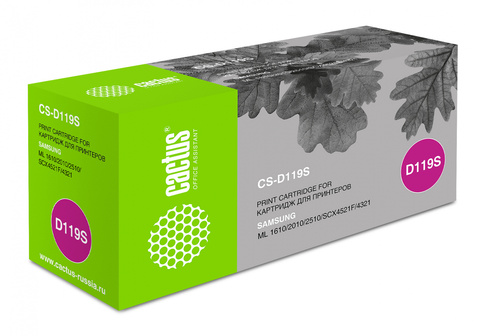 Картридж лазерный Cactus CS-D119S MLT-D119S черный (2000стр.) для Samsung ML-1610, 1615, 1620, 1625, 2010, 2015, 2510, 2570, 257