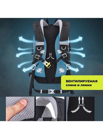 Картинка рюкзак городской Nevo Rhino 5165-NW Blue - 7