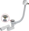 Alcaplast A509CKM Сифон для ванны CLICK/CLACK с напуском воды через перелив для ванн с толстыми стенками, хром