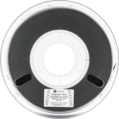 Пластик для 3D-принтера PolyMaker PolyLite PLA, 1.75 мм, 1 кг, Черный