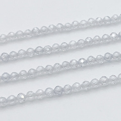 Фианит (кубический цирконий), цвет прозрачный, размер 3 мм, цена за нить 38 см