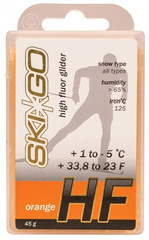 Парафин SkiGo HF Orange, +1/-5, 45 г