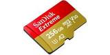 MicroSDXC SanDisk 256GB Class 10 UHS-I A2 C10 V30 U3 Extreme + SD адаптер 160MB/s вид сверху