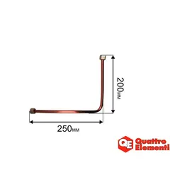 Трубка QUATTRO ELEMENTI КМ 24/50-200, 24/50-260 с гайками