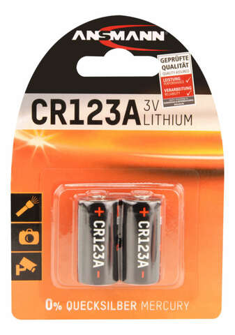 Батарейка литиевая CR123A ANSMANN 3V - 2 шт