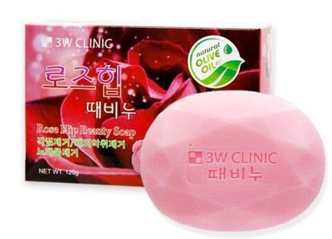 Мыло для лица и тела с экстрактом розы 3W Clinic Rose Hip Beauty Soap, 120 гр