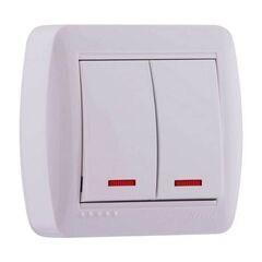 DEMET 711 0200 112 Выключатель сдв с подсв бел