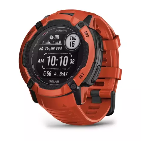 Garmin Instinct 2X Solar — Flame Red