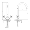 Lemark LM6045C Промоушен Смеситель для кухни с высоким поворотным изливом, хром