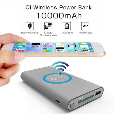 Внешний аккумулятор Power Bank Wireless charging for QI 20000 mah