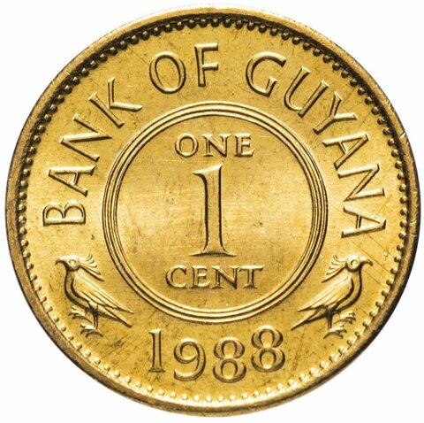 1 цент. Гайана. 1988 год. UNC