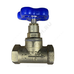 Клапан запорный латунь 15б3р Ду 20 Ру25 ВР прямой БАЗ БАЗ.А50.20.М