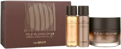 The Saem Mushroom Набор уходовый антивозрастной True Mushroom LX Firming Cream Special Set (крем, тонер, эмульсия)