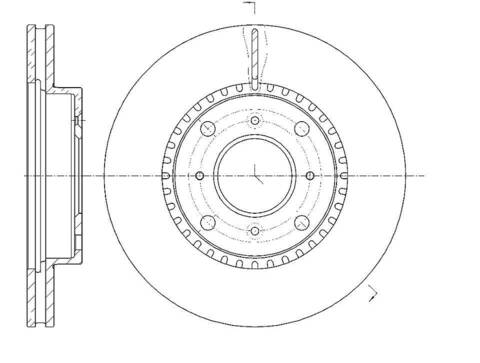 Диск тормозной вентилируемый G-brake  GR-20409