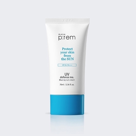 Купить MAKE P:REM UV Defence Me Blue Ray Sun Cream SPF 50+PA++++ - Солнцезащитный крем для лица