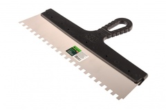 Шпатель 350мм, зуб 8х8мм, из нержавеющей стали,  пластмассовая ручка, Сибртех, 85477