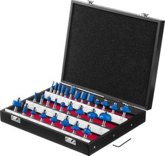 ЗУБР 30 шт, наборПРОФИьных фрез по дереву,Профессионал(28796-H30)