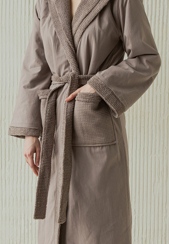 Халат вафельно-махровый Luxberry Cozy Home шоколадный