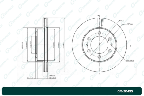Диск тормозной G-brake  GR-20495