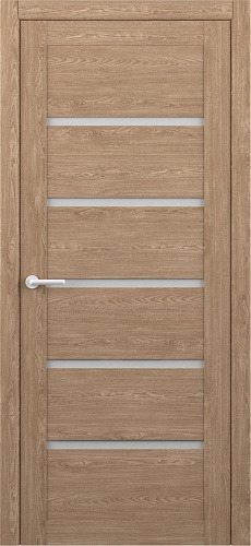 Дверь межкомнатная Альберо (Фрегат) Мегаполис Вена, цвет натуральный дуб, экошпон, стекло мателюкс