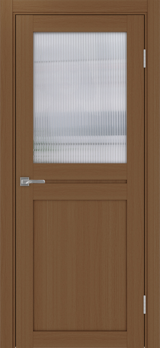 Дверь межкомнатная Оптима Порте Турин 520.211, цвет орех, экошпон, стекло мору