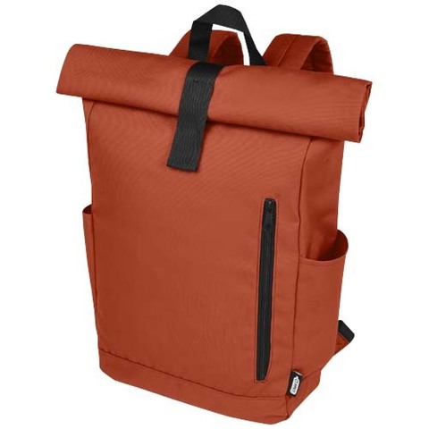 Рюкзак Byron 15,6" объемом 18 л со скручиваемым верхом, изготовленный из переработанного ПЭТ по стандарту GRS