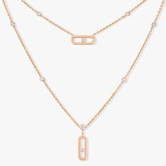 Двойное колье Messika VGOLD с двигающимися цирконами