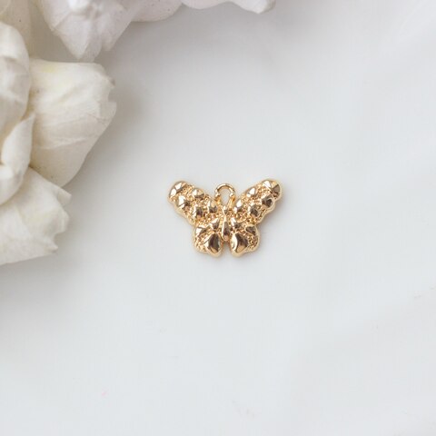 Подвеска Бабочка фактурная, 18*12 мм, позолота П825