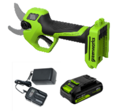 Секатор аккумуляторный Greenworks PR24320, 24V, 32 мм, c 1 х АКБ 4 Ач и ЗУ (PR24320UB)