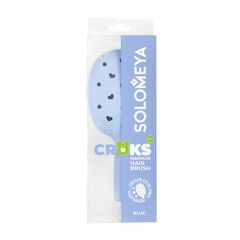 Расческа массажная с отверстиями для джиббитсов SOLOMEYA Croks Massage Hair Brush Blue