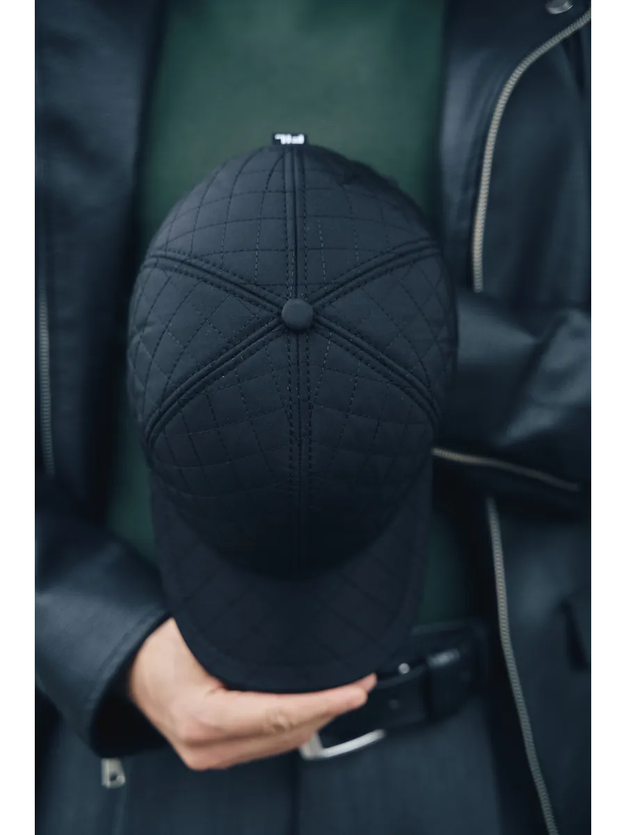 Кепка утепленная с ушками плащевка стеганая