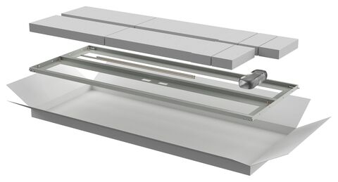 ITK Дверь перфор. двустворч. для шкафа LINEA N 28U 600мм сер