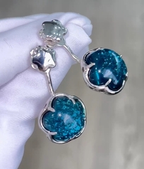 Серьги из серебра Pasquale Bruni цвет морская волна коллекция Ton Joli