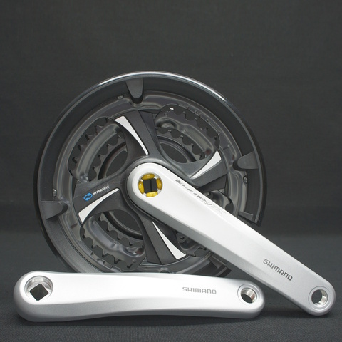 Система шатунов Shimano Tourney TX-801 48/38/28T 175мм под квадрат