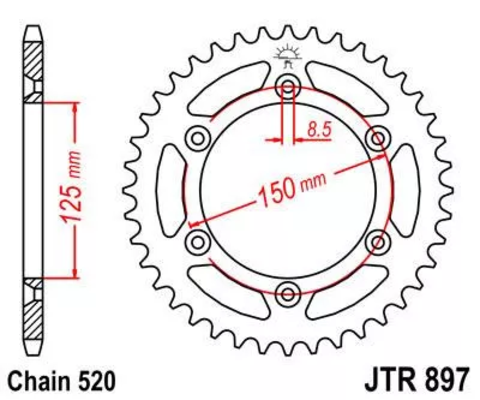 Звезда ведомая JTR897 47SC